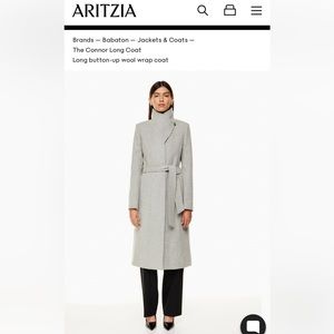 Aritzia Babaton “The Connor Long Coat”- Wool